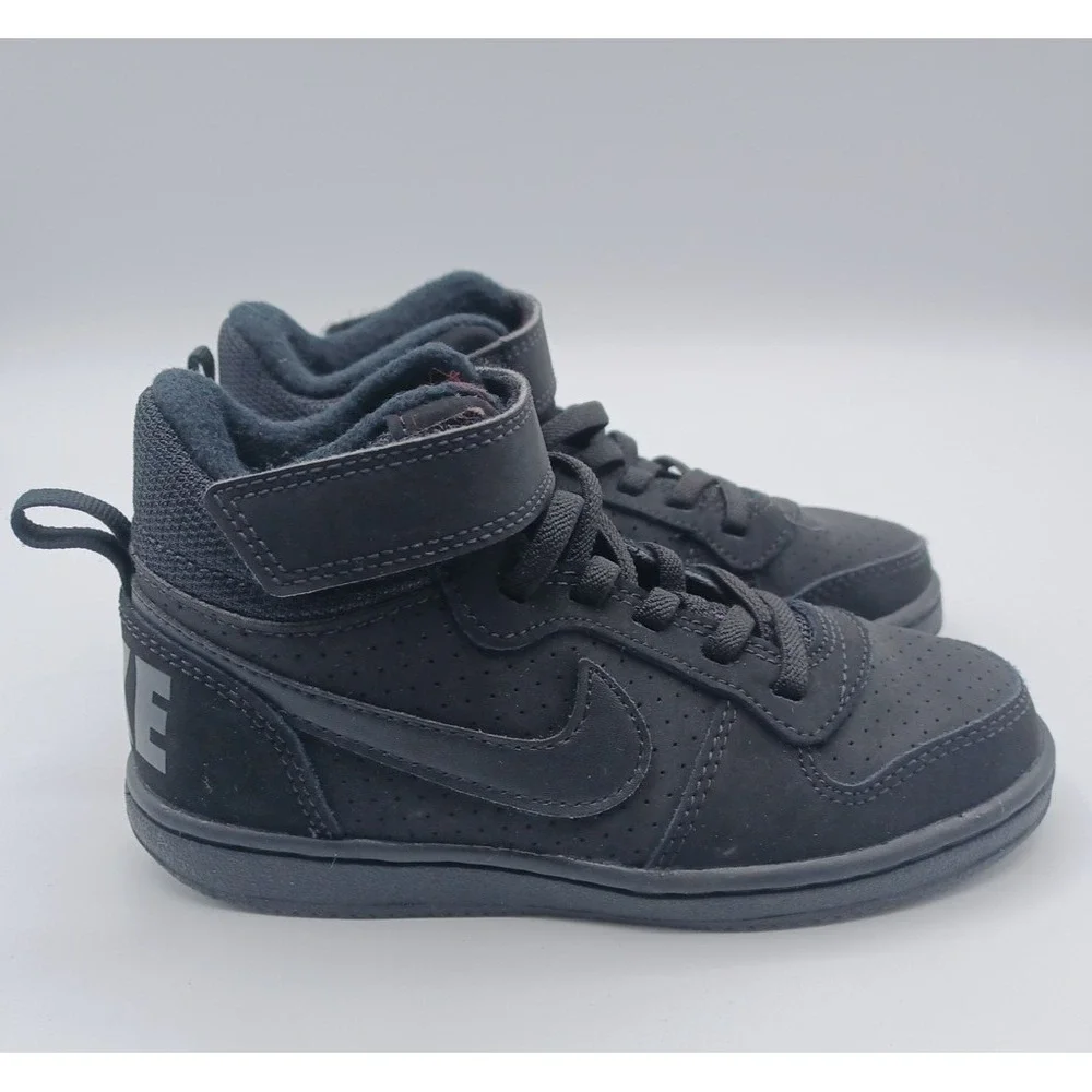 Nike‎ Court Borough Mid Trainers 11 C 'Triple Black' - Nike - 870026 001